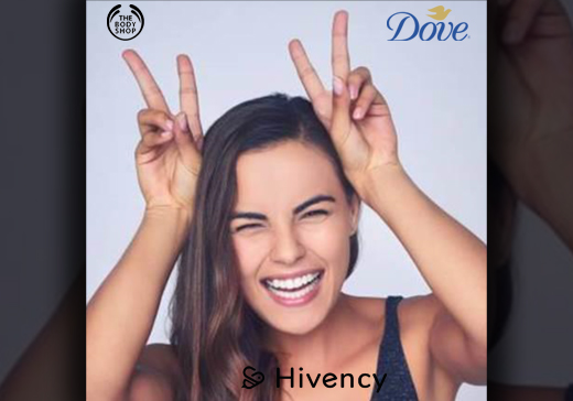 The Body Shop et Dove avec Hivency Message